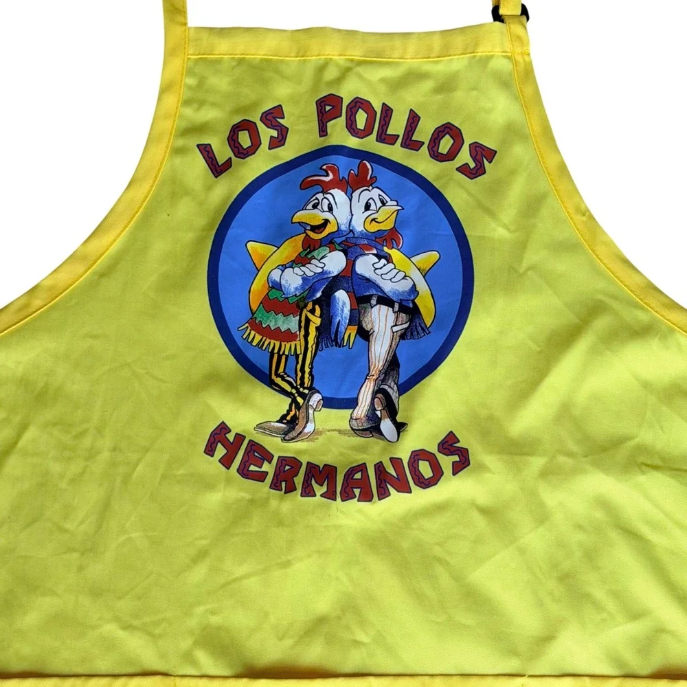 Breaking Bad Los Pollos Hermanos Yellow Kitchen Apron Gus Fring Costume 2015
